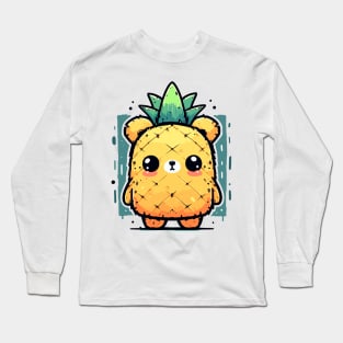 Kawaii pineapple teddy bear Long Sleeve T-Shirt